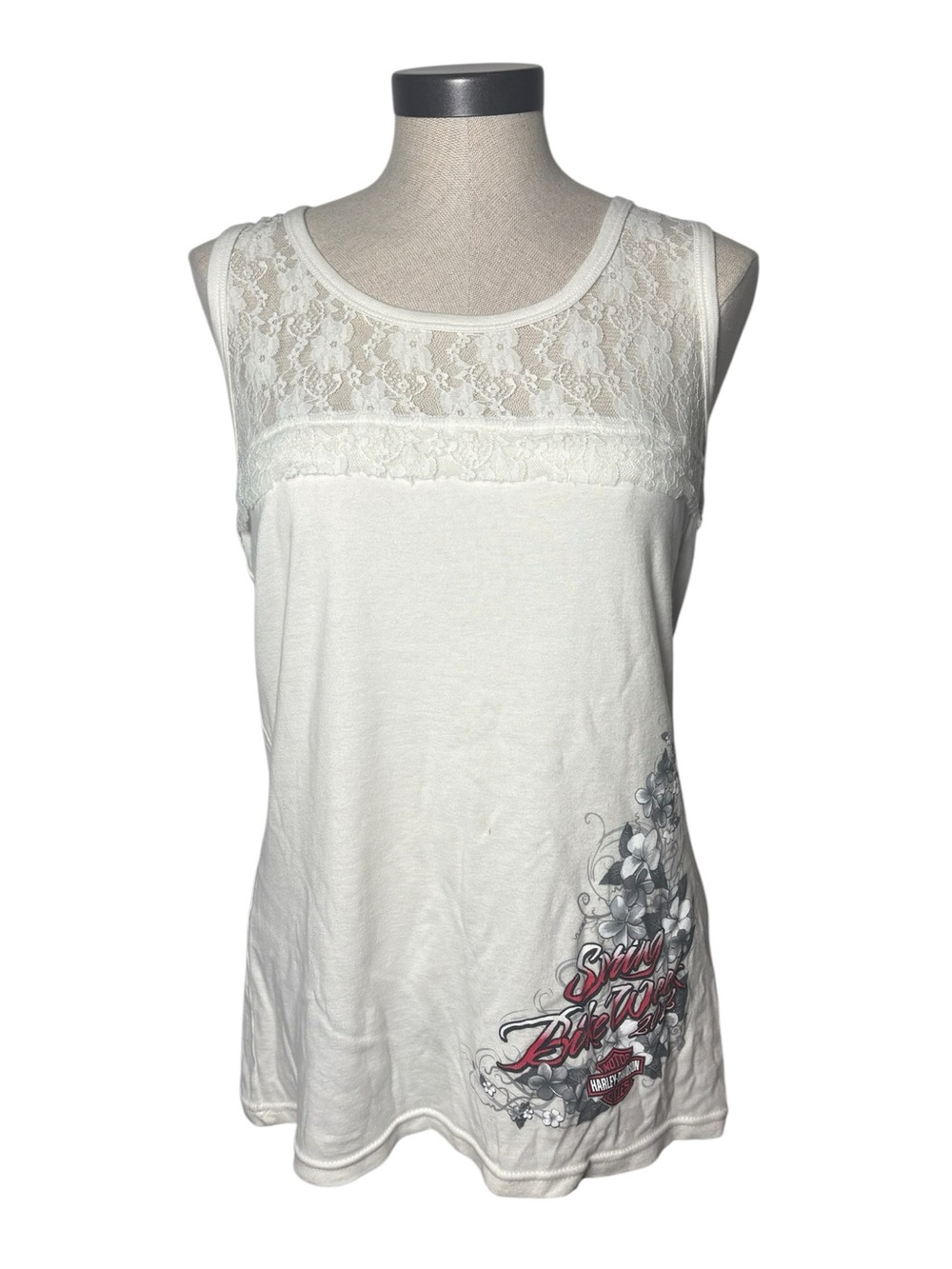 Harley-Davidson Lace Tank Top XL Myrtle Beach Spring Bike Week 2012